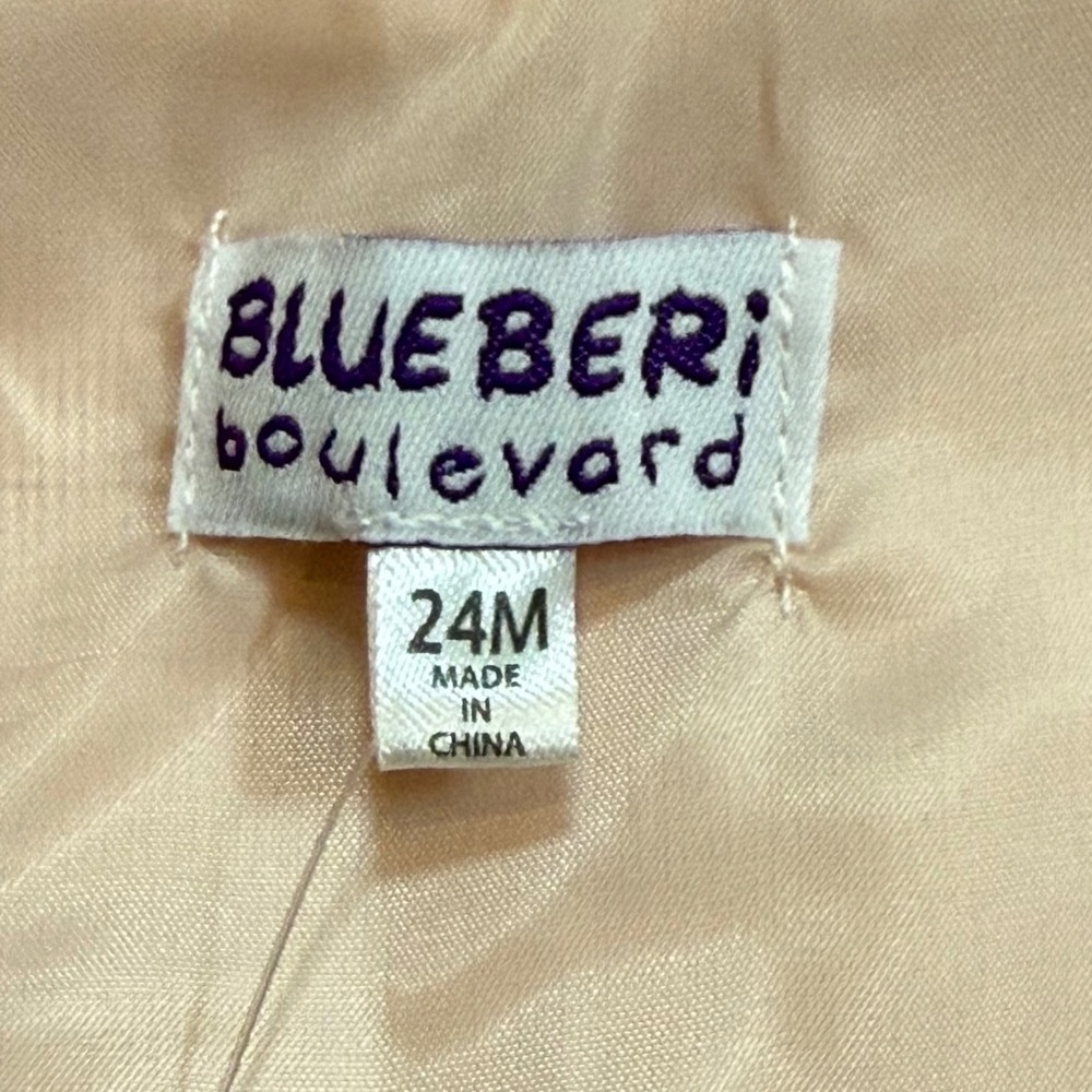 Blueberry Boulevard Baby Girl 24M Pink Rose fur Coat & Dress valentines Easter - Picture 8 of 9